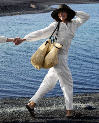 Broderie Split Neck Blouse