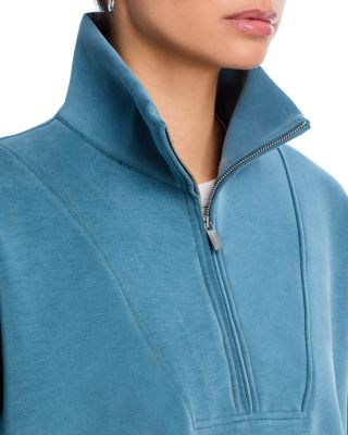 Sand Wash Funnel Neck Half Zip Sweatshirt