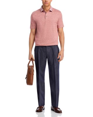 Short Sleeve Heathered Polo Shirt