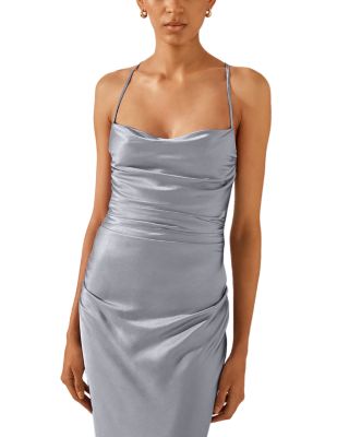 La Lune Lace Up Back Maxi Dress