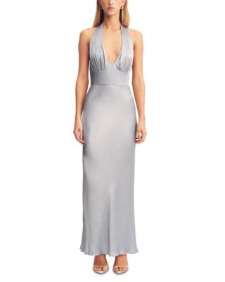 La Lune Plunged Halter Dress