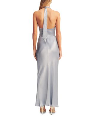 La Lune Plunged Halter Dress