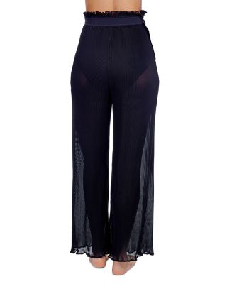 Tutti Frutti Pleated Sheer Cover-Up Pants