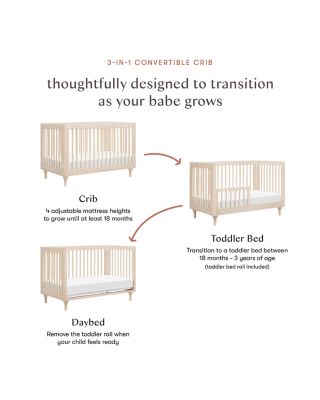 Lolly 3-in-1 Convertible Crib with Toddler Bed Conversion Kit