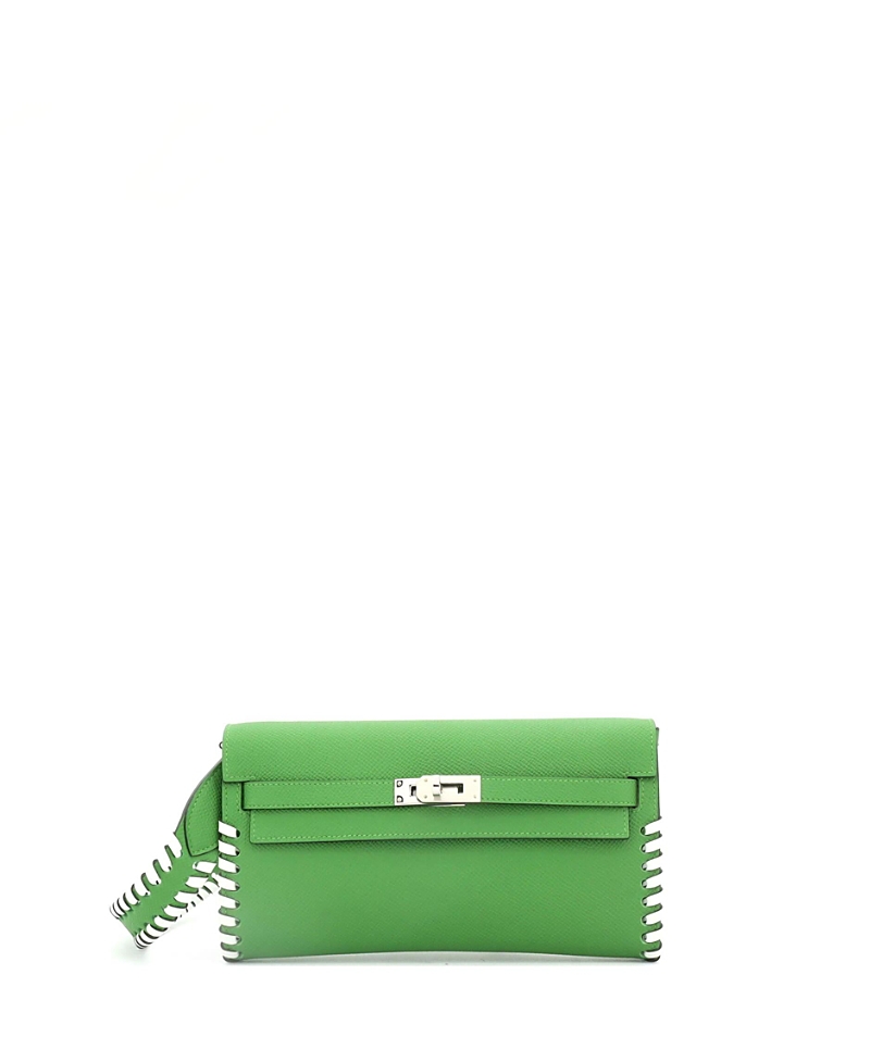 Pre-Owned HERMES Kelly To Go Wallet Tressage Epsom