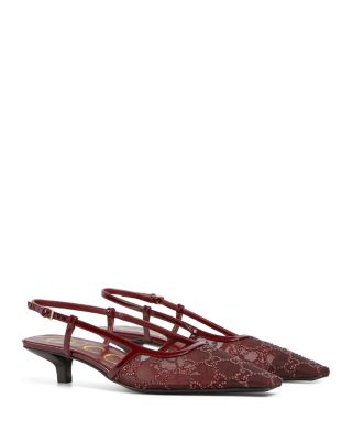 Women's GG Pointed Toe Slingback Pumps