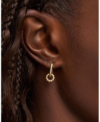 Solid Yellow Gold - Galaxy Hoops Earrings Set