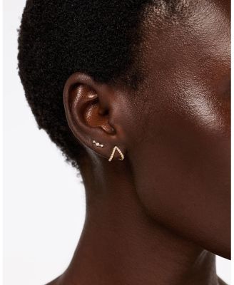 Solid Yellow Gold - Lab Grown Diamond Velora Huggie Studs