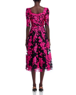 Floral Appliqu&amp;eacute; Midi Dress