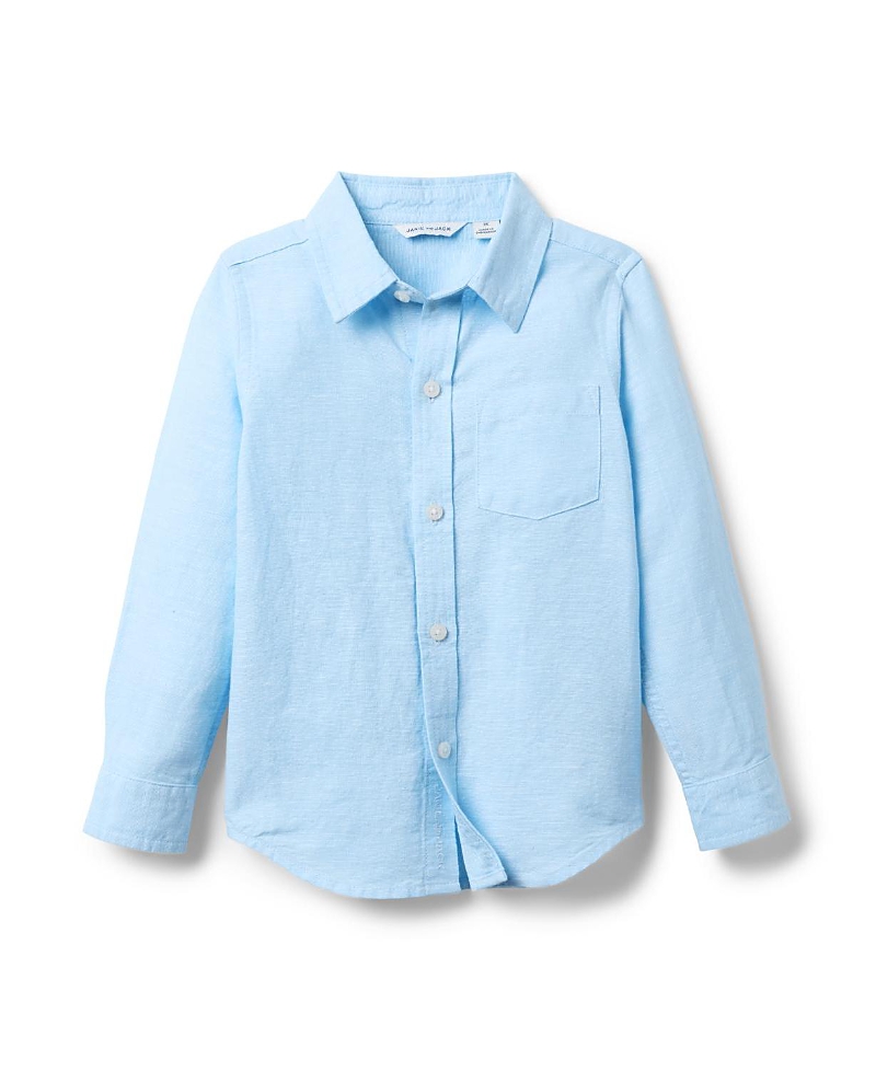 Janie And Jack Unisex The Linen-cotton Shirt