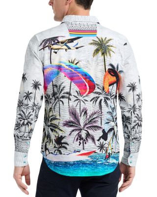 Palm Woven Long Sleeve Shirt