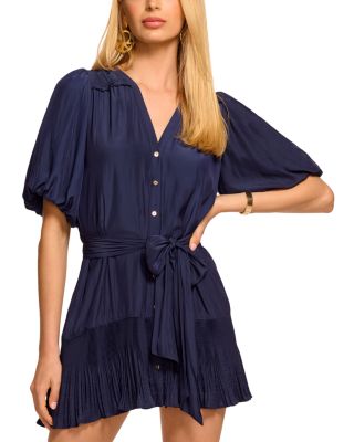 Ramy Brook - Florencia Belted Puff Sleeve Mini Dress