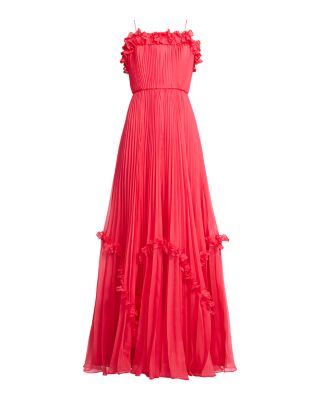 Shirring Ruffle Gown
