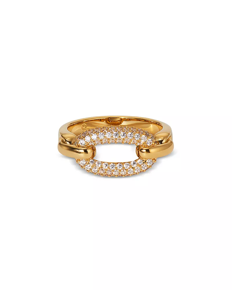 Nadri Alma Pave Link Statement Ring