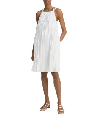 Pleated A Line Pintucked Dress