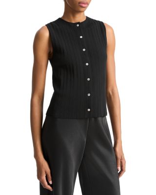 Sleeveless Button Up Sweater