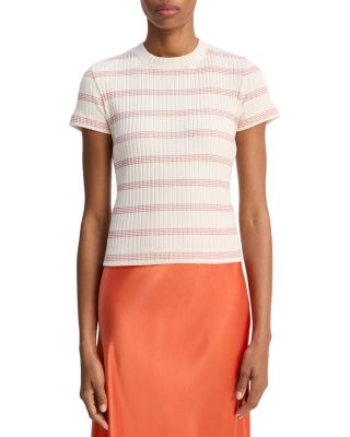 Striped Short Sleeve Crewneck Tee