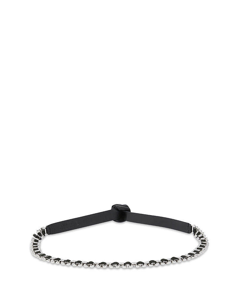 Pinko Leather Belt With Metal Inserts