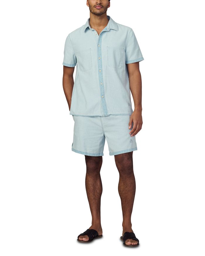 Regular Fit Reverse Chambray Short Sleeve Shirt