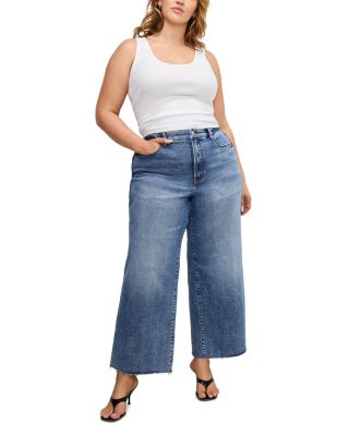 Good Skate Wide Cropped Jeans in Indigo978