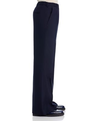 Regular Fit Flared Wool Pants