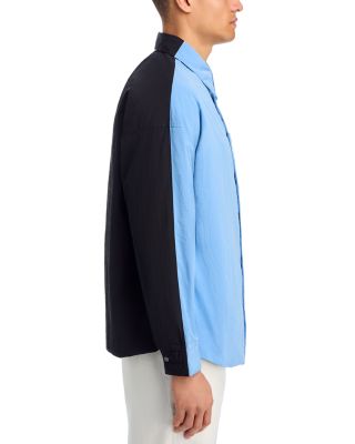 Color Block Boxy Fit Padded Shirt Jacket