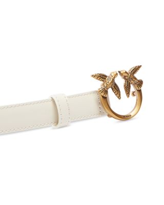 Women's Love Berry H2 White Leather Belt