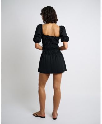 Air Linen Smocked Mini Dress