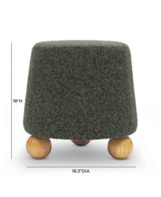 Jaine Loose Faux-Mohair Ottoman