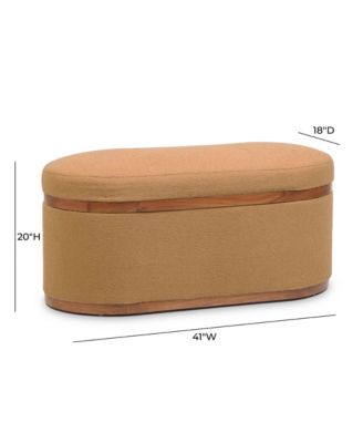 Olivier Oval Storage Ottoman