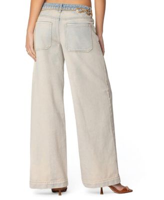 Rhiannon Light Rinse Washed Wide Leg Jeans