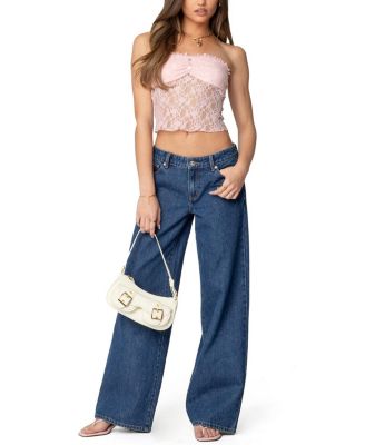 Lacey Pocket Low Rise Medium Rinse Wash Jeans