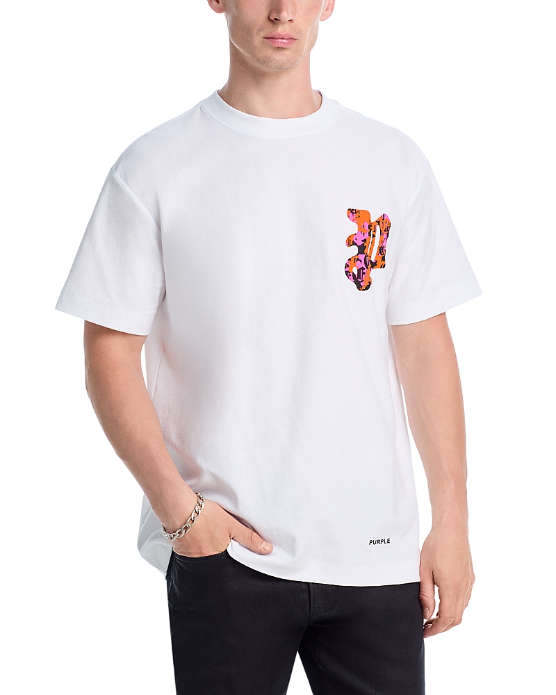 Purple Brand Textured Jersey Graphic T-shirt