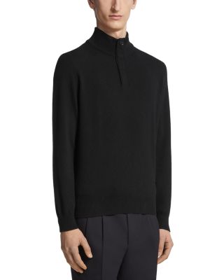 Oasi Cashmere Zip Mock Neck Sweater