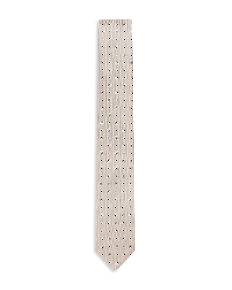 Ted Baker Steeple Ditsy Geo Silk Classic Tie In Neutral