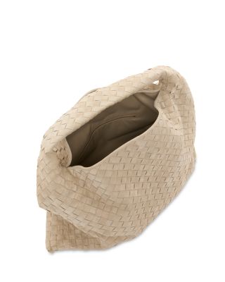 Large Hop Intrecciato Suede Shoulder Bag