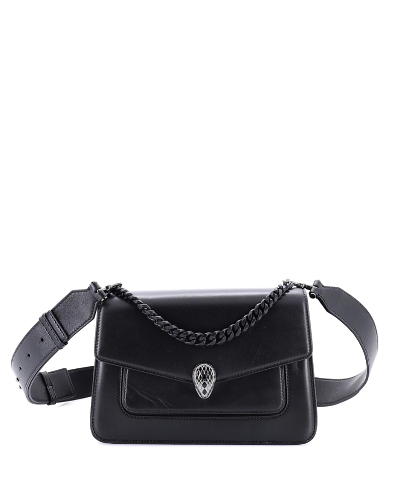 Pre-owned Pre-owned Bvlgari Bvlgari Medium Serpenti Forever Maxi Chain Crossbody Bag Leather