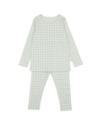 Pouf Baby - Boys' Grid Top and Bottom Pajama Set- Baby