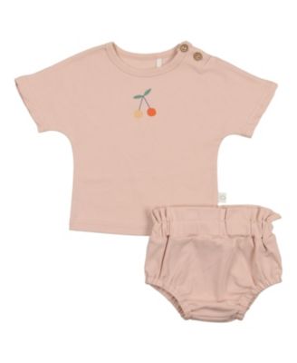 Pouf Baby - Girls' Top and Bottom Cherry Set - Baby