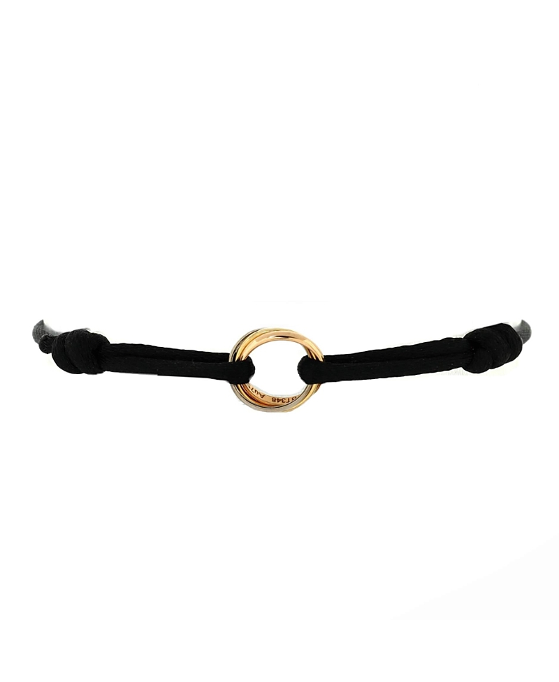 Pre-Owned Cartier Trinity On Cord Bracelet Silk Cord with 18K Tricolor Gold