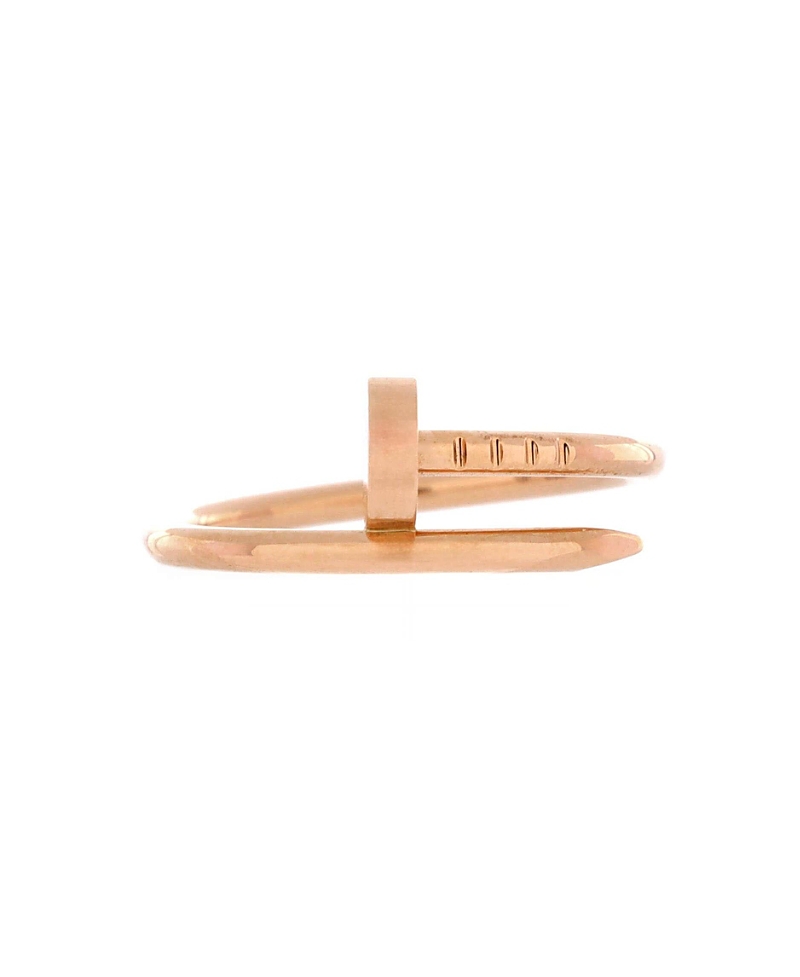 Pre-owned Pre-owned Cartier Cartier Small Juste Un Clou Ring 18k Rose Gold