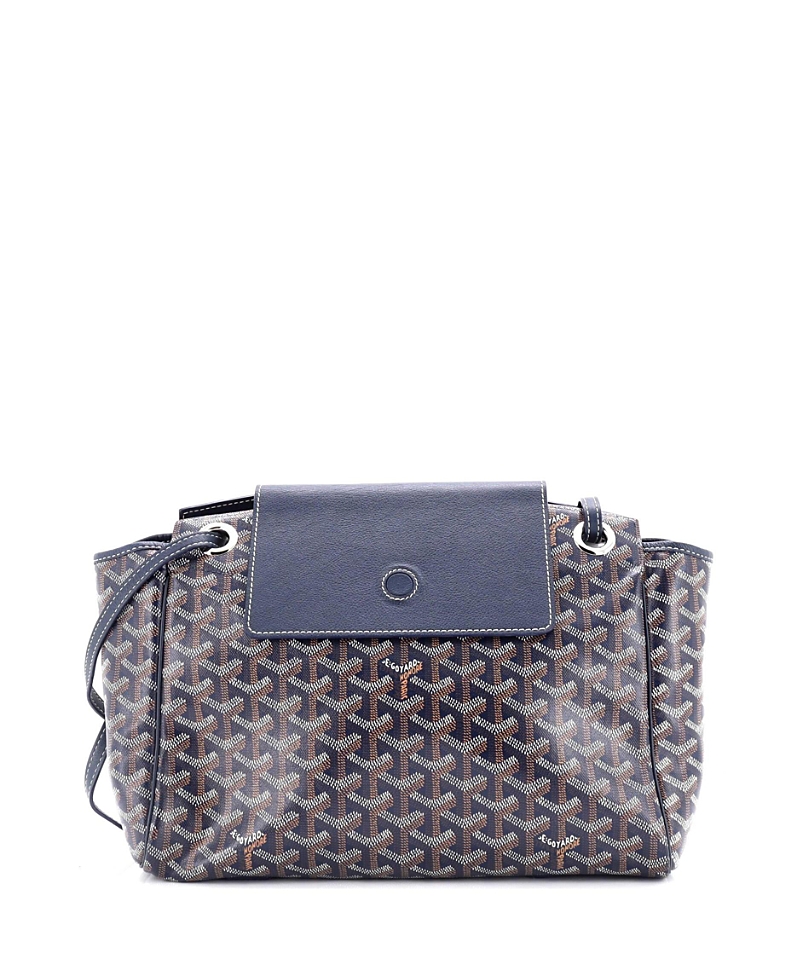Pre-owned Pre-owned Goyard Goyard Pm Rouette Bag Coated Canvas In Blue
