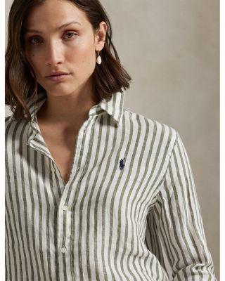 Ralph Lauren Classic Fit Striped Linen Shirt | Bloomingdale's