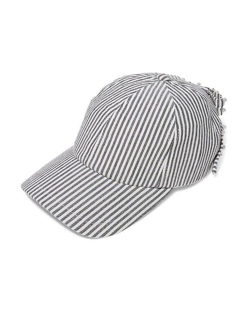 Lele Sadoughi Bow Embellished Baseball Cap