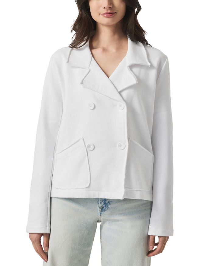 French Terry Double Breasted Blazer