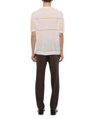 Sheer Striped Short Sleeve Tee