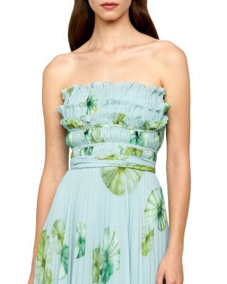 Cathy Floral Pliss&eacute; Midi Dress
