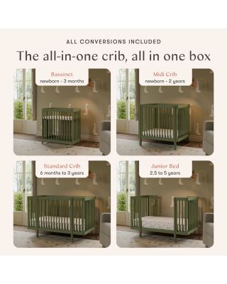 Pogo 8 in 1 Convertible Crib with All Stages Conversion Kits