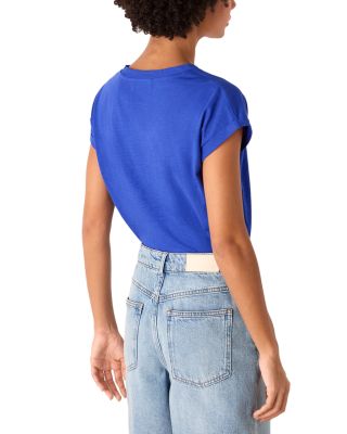 Willa V Neck Cap Sleeve Tee