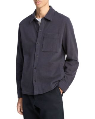 Sueded Jersey Button Front Shirt